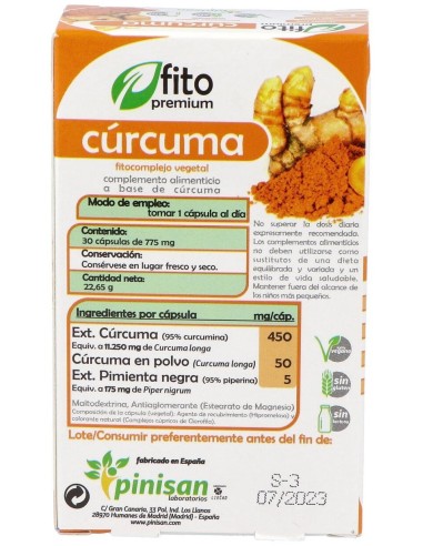 Fito Premium Curcuma 30Cap. de Pinisan