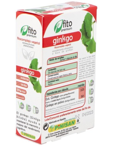 Fito Premium Ginkgo 30Cap. de Pinisan