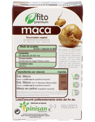Fito Premium Maca 30Cap. de Pinisan