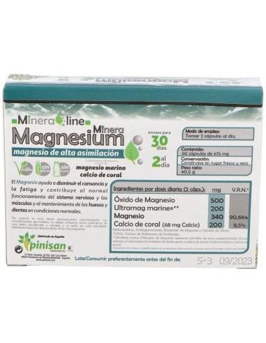 Mineraline Magnesium 60Cap. de Pinisan