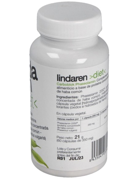 Lindaren Diet Carbo Block (Phaseolamin) 60Cap. de Artesania