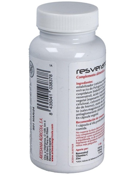 Resveratrol Plantis 60 Cap de Artesania