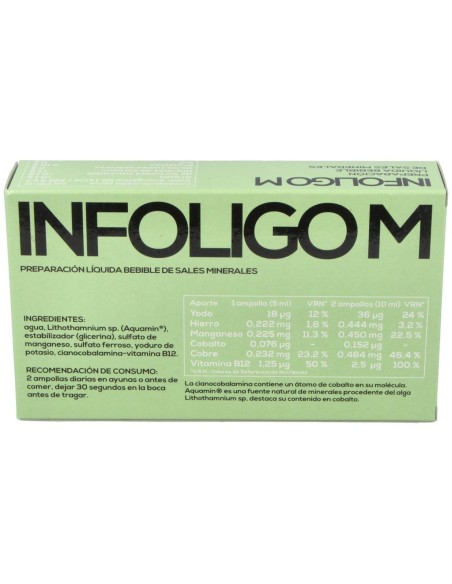 Infoligo M (Fe-Cu-Co-I-Mn) 20 Amp. de Artesania