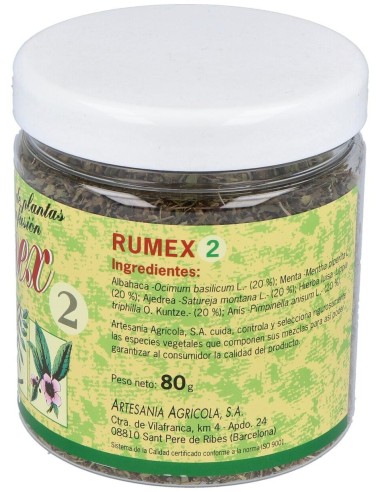 Rumex 2 Digestivo Bote 80 G de Artesania