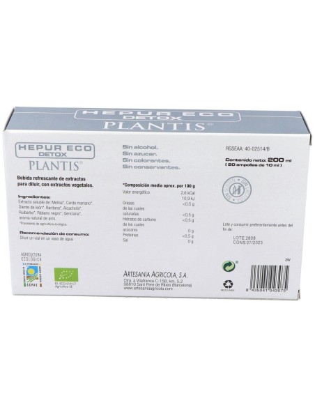 Hepur Eco Detox Planti 20X10Ml de Artesania