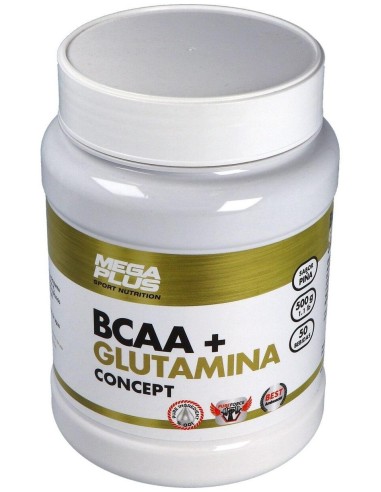 Bcaa+Glutamina Concept Piña 500Gr. de Mega Plus