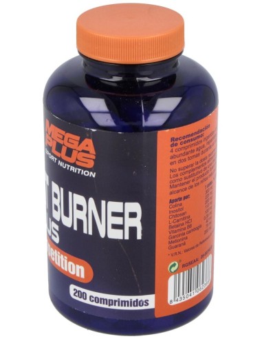 Fat Burner Plus 200Comp. De 1,8Gr de Mega Plus