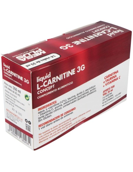 L-Carnitine Concep 3G 14Viales de Mega Plus