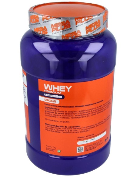 Whey Premium Competition Chocolate 1Kg. de Mega Plus