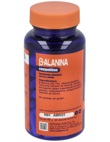 Beta Alanina 60Cap. de Mega Plus
