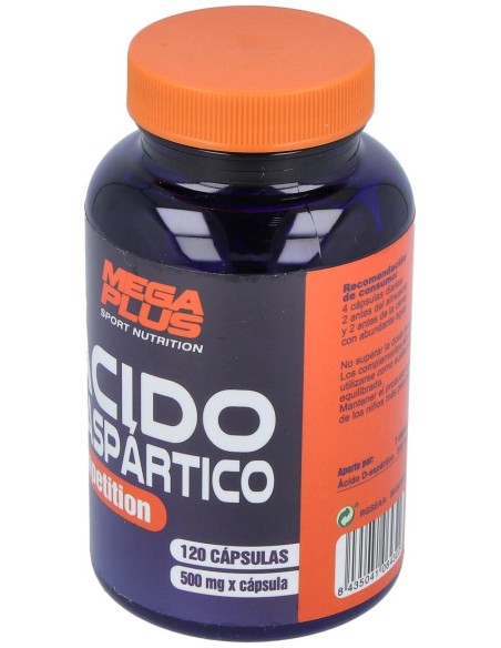 Acido D-Aspartico 120Comp. de Mega Plus