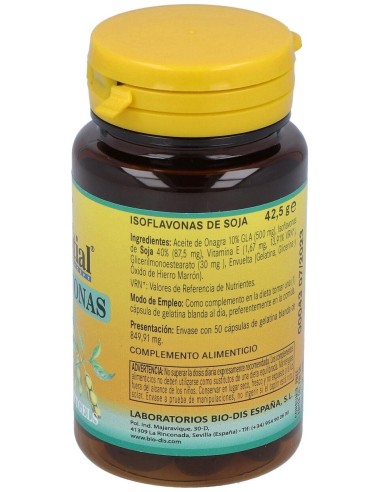 Isoflavonas De Soja 620Mg. 50Perlas de Nature Essential