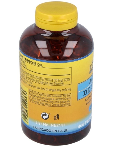 Aceite De Onagra 500Mg. (10% Gla) 400Perlas de Nature Essential