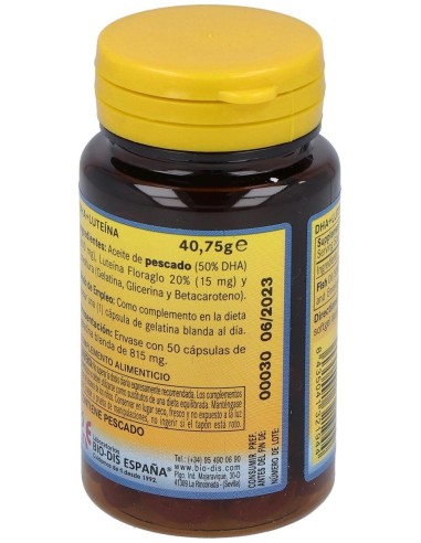 Dha + Luteina 615Mg. 50Perlas de Nature Essential