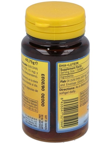 Dha + Luteina 615Mg. 50Perlas de Nature Essential