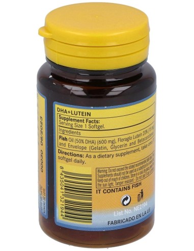 Dha + Luteina 615Mg. 50Perlas de Nature Essential