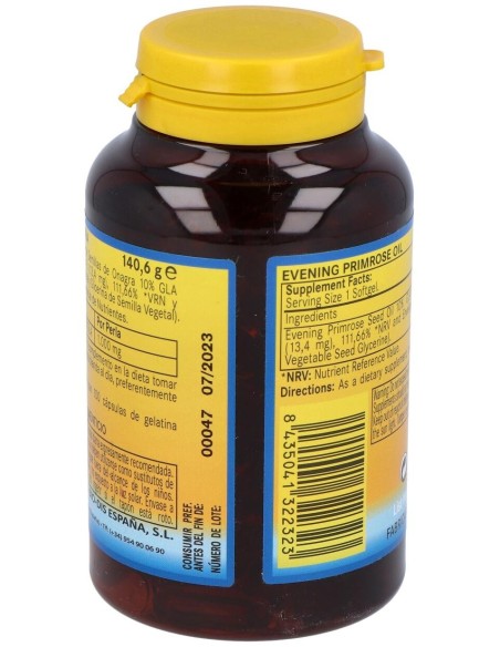 Aceite De Onagra 1000Mg. (10% Gla) 100Perlas de Nature Essential