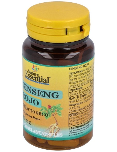 Ginseng Rojo 500Mg. 50Cap. de Nature Essential
