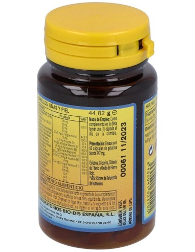 Cabello, Uñas Y Piel 540Mg. 60Perlas de Nature Essential