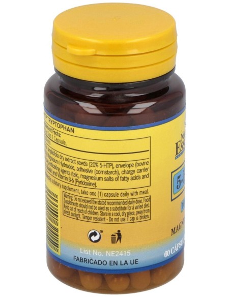 Griffonia 500Mg (5-Htp)+ Magnesio+Vit. B6 60Comp. de Nature Essential