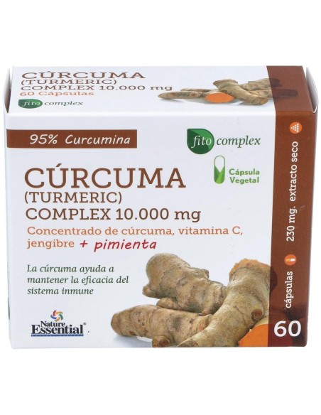 Curcuma 10.000Mg. +Jengibre+Pimienta 60Cap. de Nature Essential