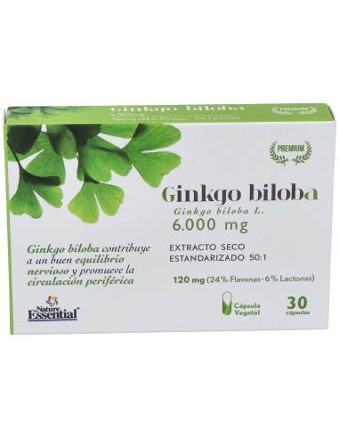 Ginkgo Biloba 6000Mg. 30Cap. de Nature Essential