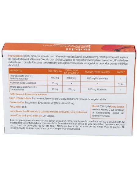 Reishi 2000Mg. 30Cap. de Nature Essential
