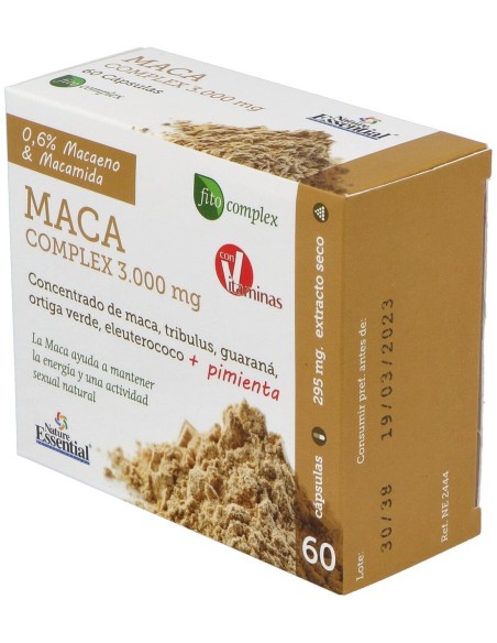 Maca Complex 3000Mg. 60Cap. de Nature Essential