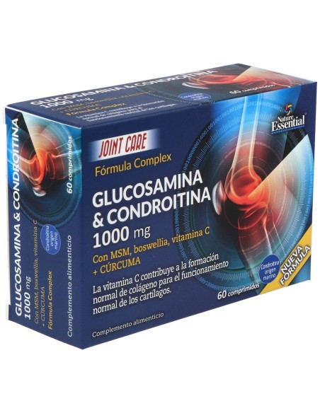 Glucosamina+Condroitina+Msm 1000Mg. 60Comp. de Nature Essential