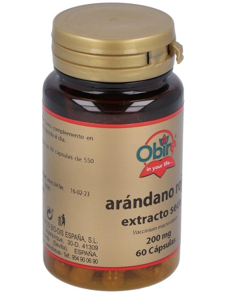 Arandano Rojo 5000Mg. (Ext. Seco 200Mg.) 60Cap. de Obire