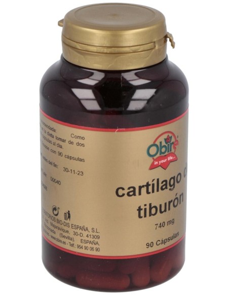 Cartilago De Tiburon 740Mg. 90Cap. de Obire