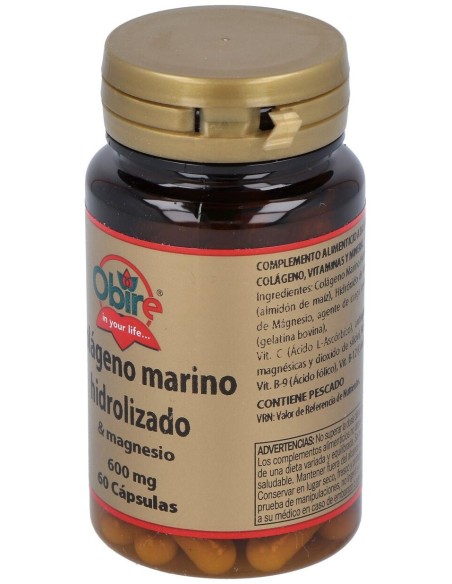 Colageno Hidrolizado Con Magnesio 60Cap. de Obire