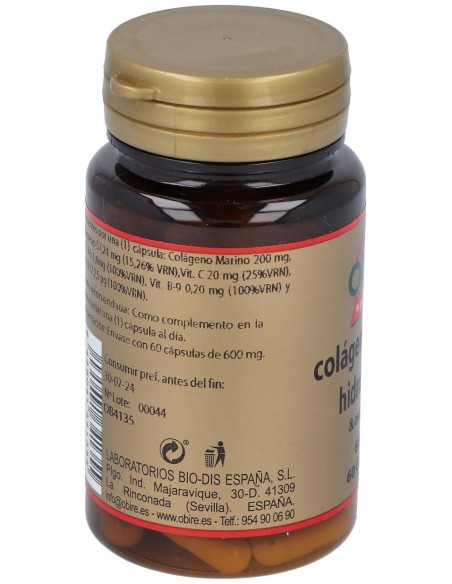 Colageno Hidrolizado Con Magnesio 60Cap. de Obire