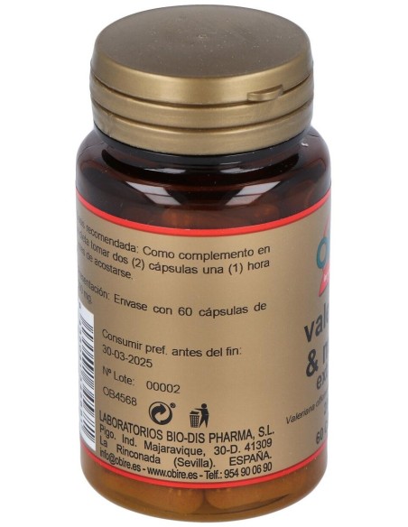 Valeriana + Melisa 200Mg (Ext. Seco) 60Cap. de Obire