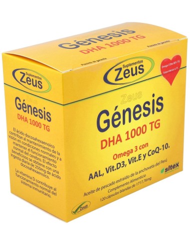 Genesis Dha Tg 1000 Omega 3 120 Cápsulas  Zeus