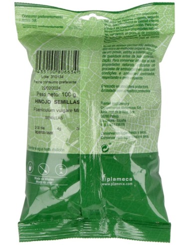 Hinojo Semillas Bolsa 100Gr. de Plameca