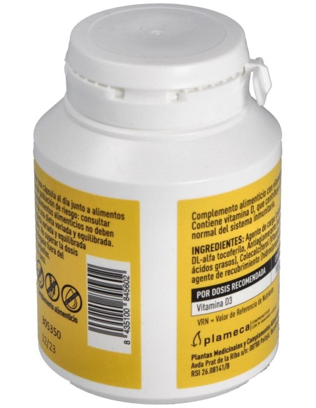 Vitamina D3 4000Ui 90Cap. de Plameca