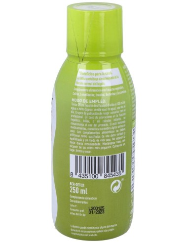 Ber-Detox Sabor Fresa 250 Ml de Plameca