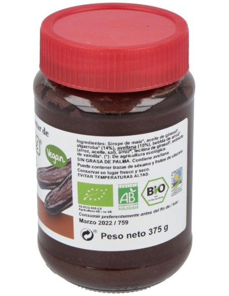 Crema De Algarroba Y Avellana 375Gr. Bio de Mandole
