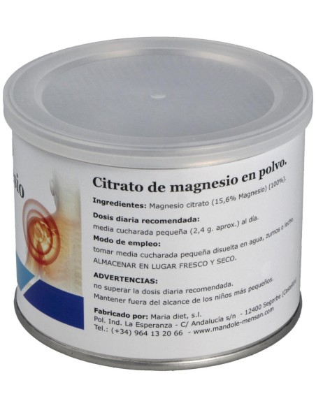 Magnesio Citrato 300Gr. de Mensan
