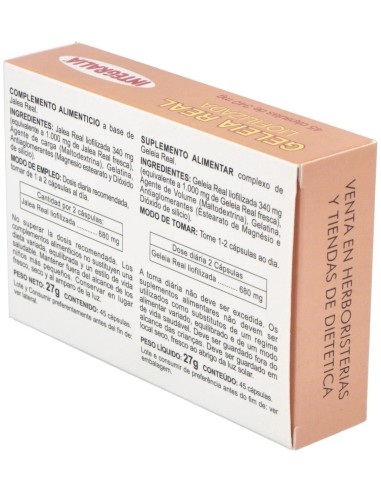 Jalea Real Liofilizada 300Mg. 45Cap. de Integralia