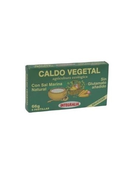 Caldo Vegetal Eco Con Sal Marina Natural 6Pastilla de Integralia