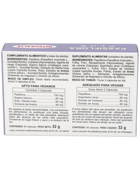 Pasiflora Plus 60Cap. de Integralia