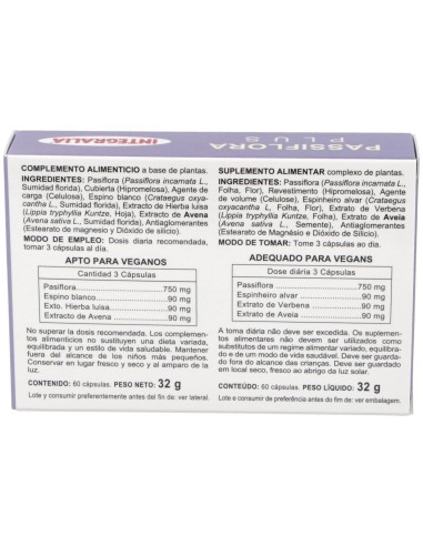 Pasiflora Plus 60Cap. de Integralia