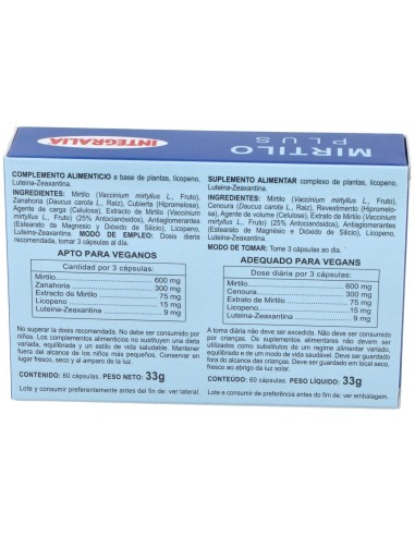Mirtilo Plus 60Cap. de Integralia
