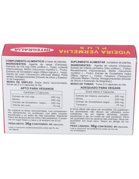 Vid Roja Plus 60Cap. de Integralia