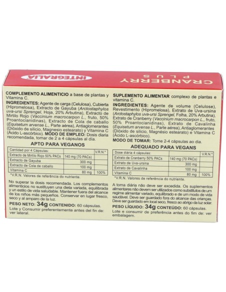 Cranberry Plus 60Cap. de Integralia