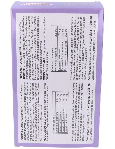 Passiflora Plus 20Amp. de Integralia