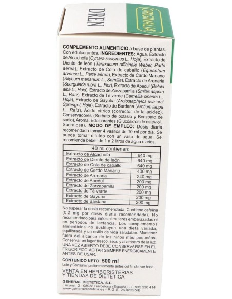 Dren Originalia Jarabe 500Ml. de Integralia