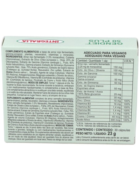 Gendiet 50 Plus 30Cap. de Integralia